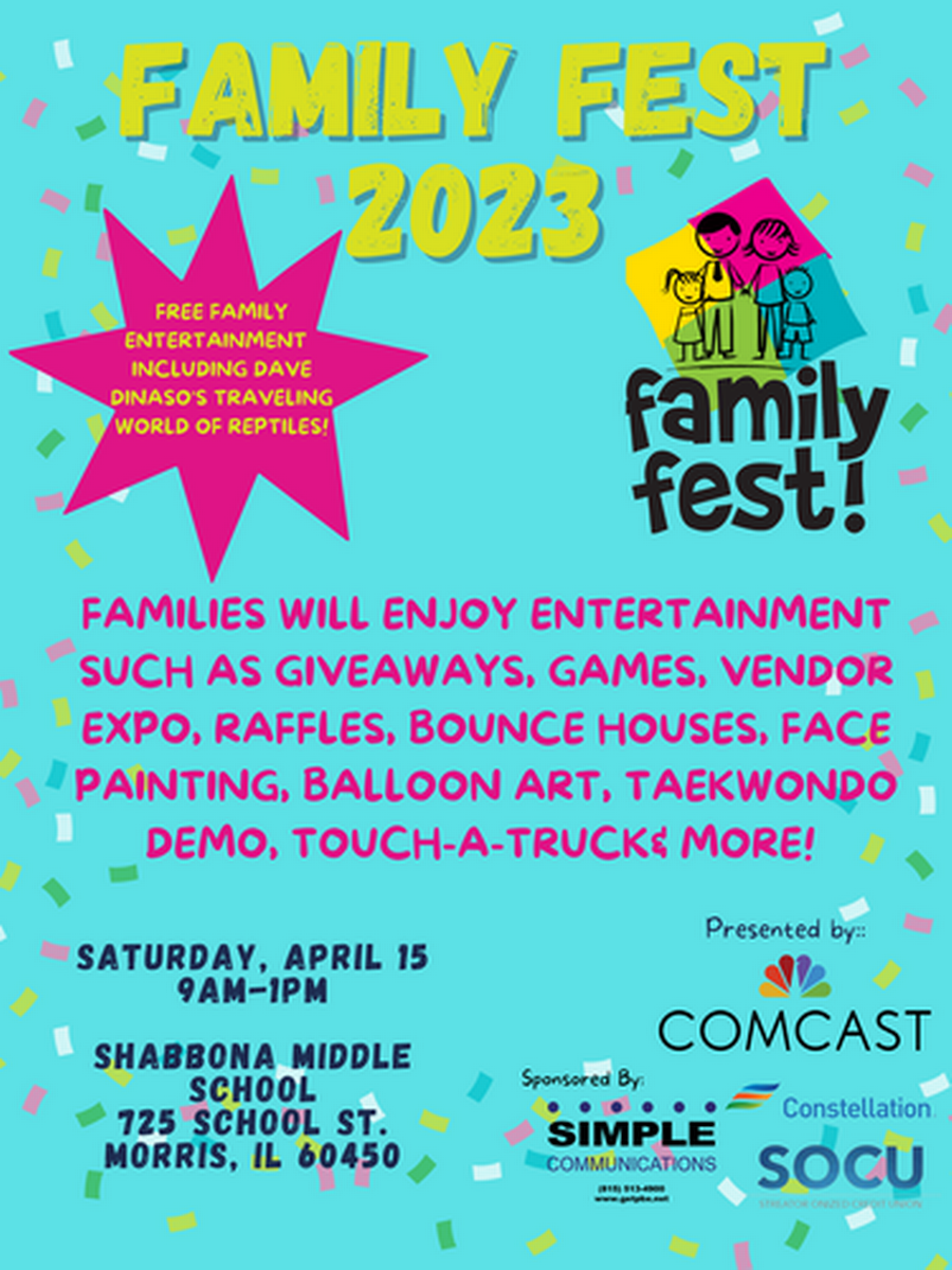 Family Fest 2023 Apr 15, 2023 Community Events Calendar Grundy